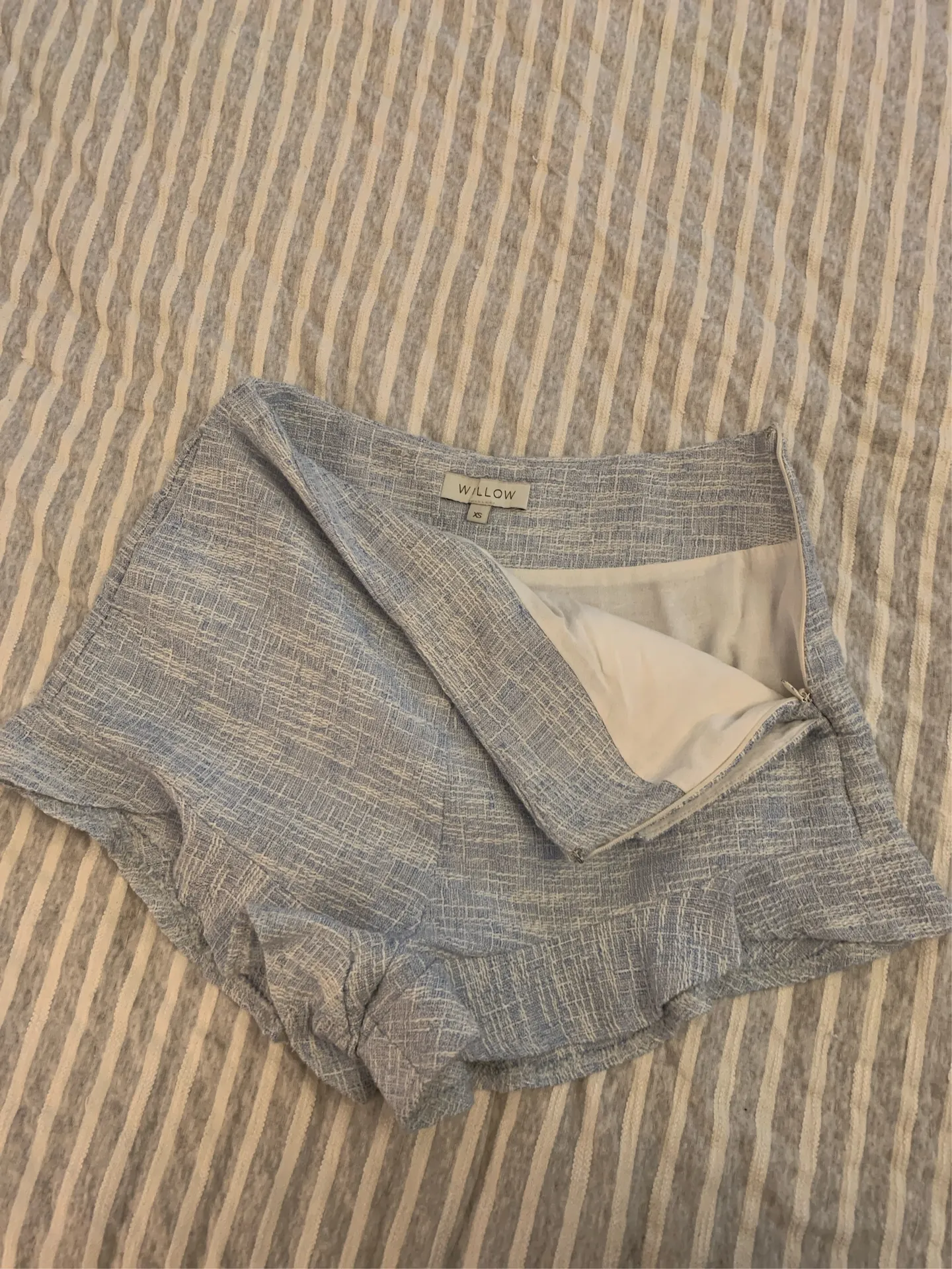 Powder Blue Boucle Tweed Shorts Set by Willow - Image 5