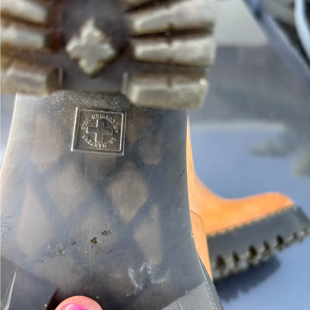 Dr Doc Martens Cordelia Brown Tan Heeled Heels court shoes size 8 - Image 9