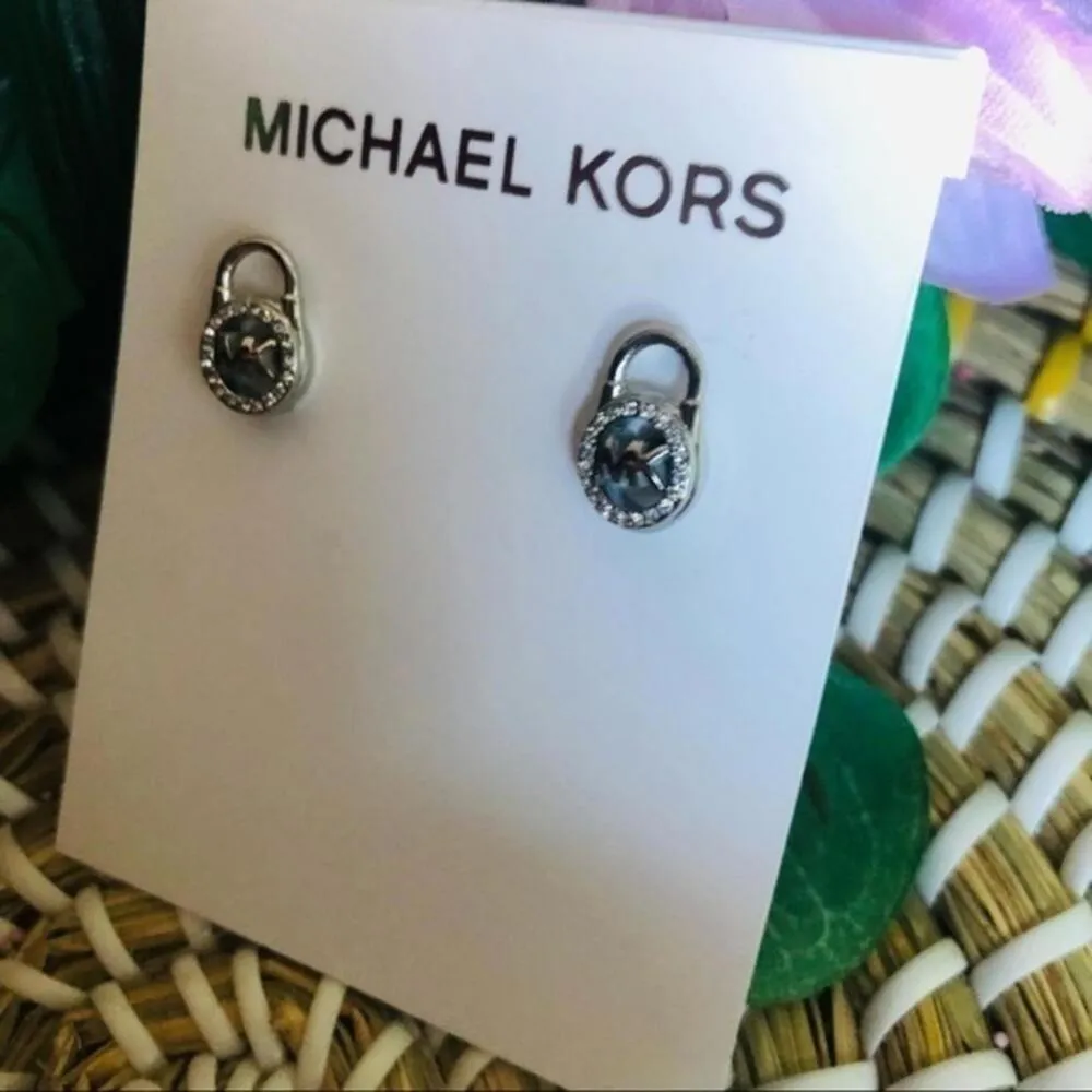 Michael Kors Lock Design Stud Earrings - Image 3