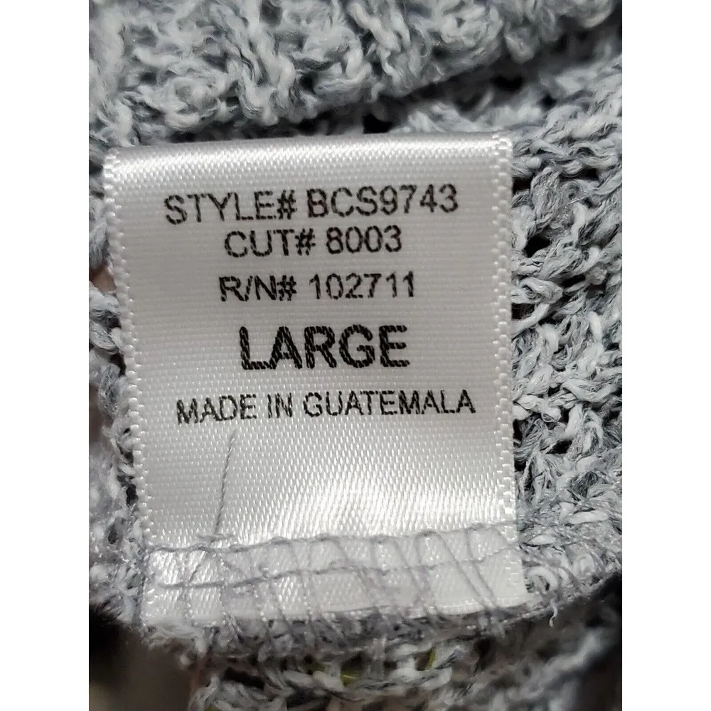 Gibson Look Women's Gray Polyester Long Sleeve Cowl Neck Pullover Knit Sweater L Size L - Image 10