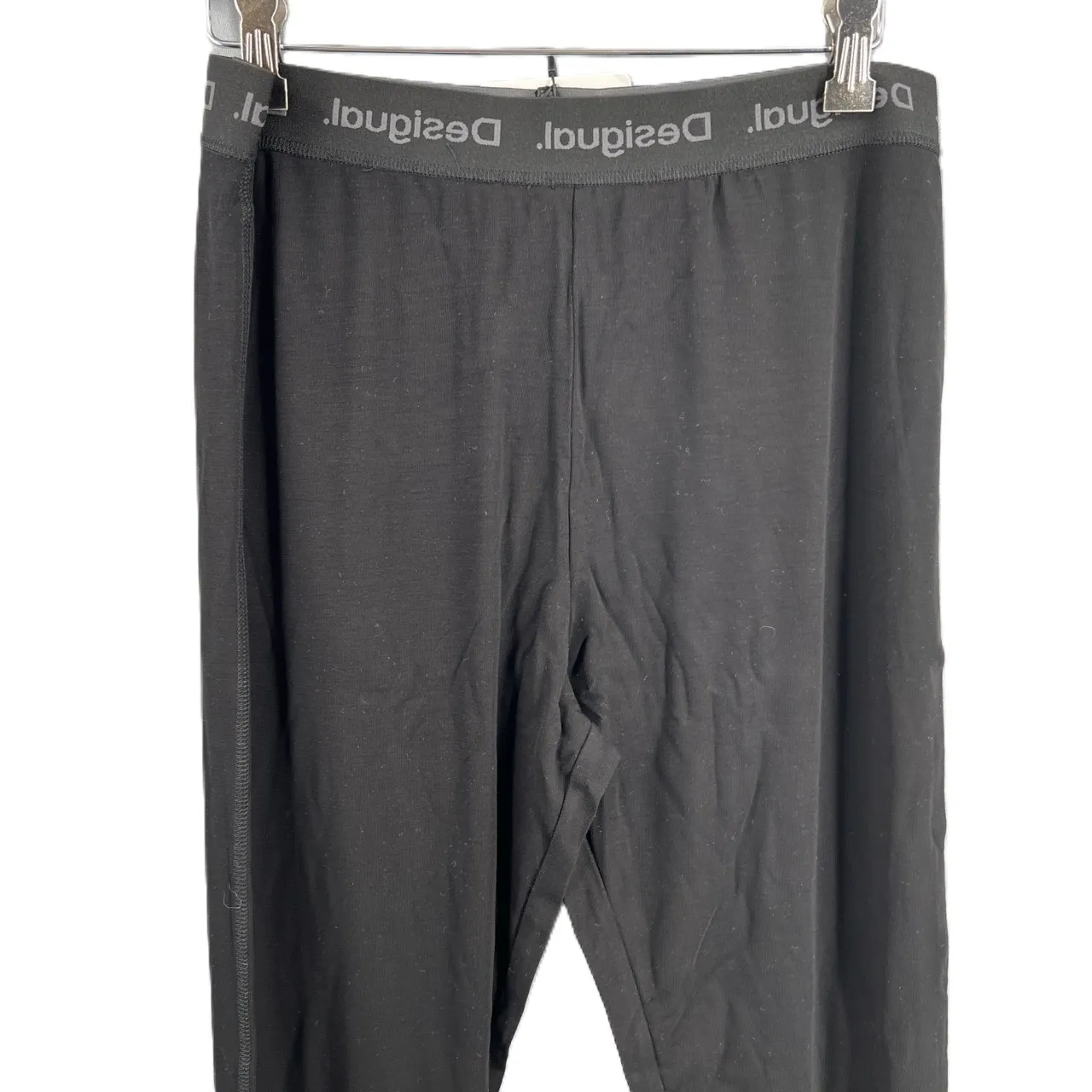 Desigual Women’s Leggings Lounge Black Stretchy Knit Size US M New - Image 2