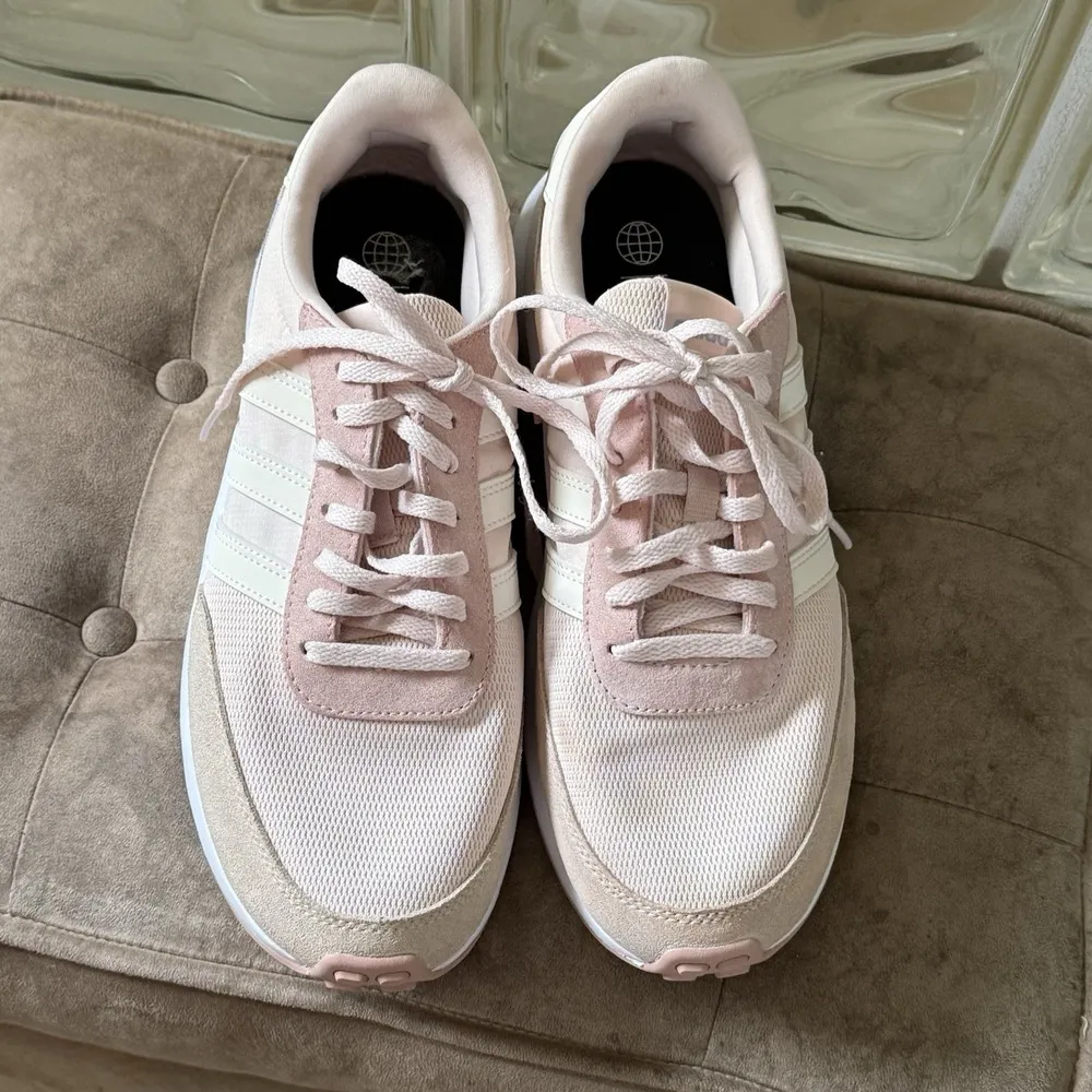 ADIDAS WOMEN'S 70S RUNNING SHOES SNEAKERS QUARTZ CHALK WHITE BLISS ORANGE SIZE 8 - Image 2