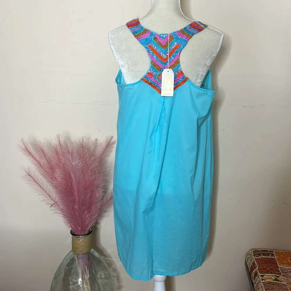 nwt // mudpie embroidered beaded tunic daphne swim coverup - Image 91