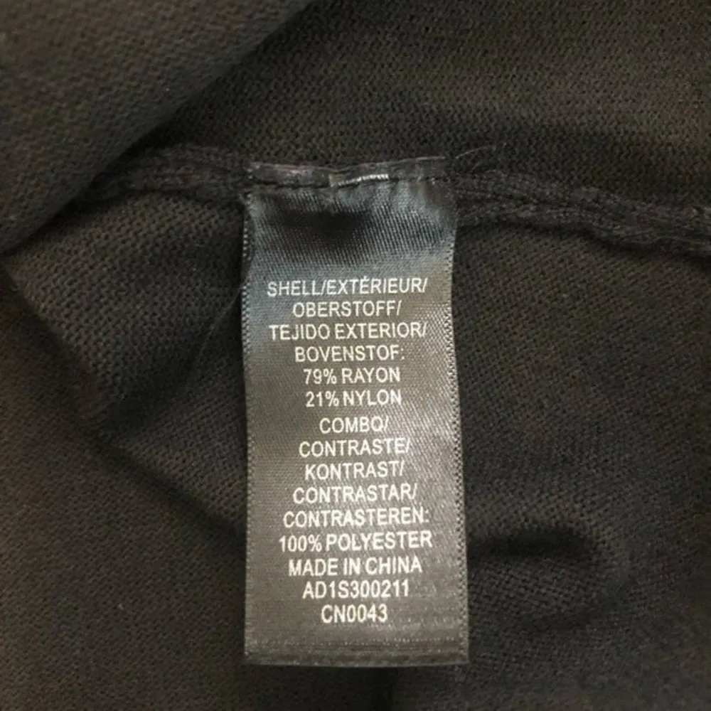 Adrianna Papell Black Striped Scoop Neck Twofer Pullover Sweater - Image 4