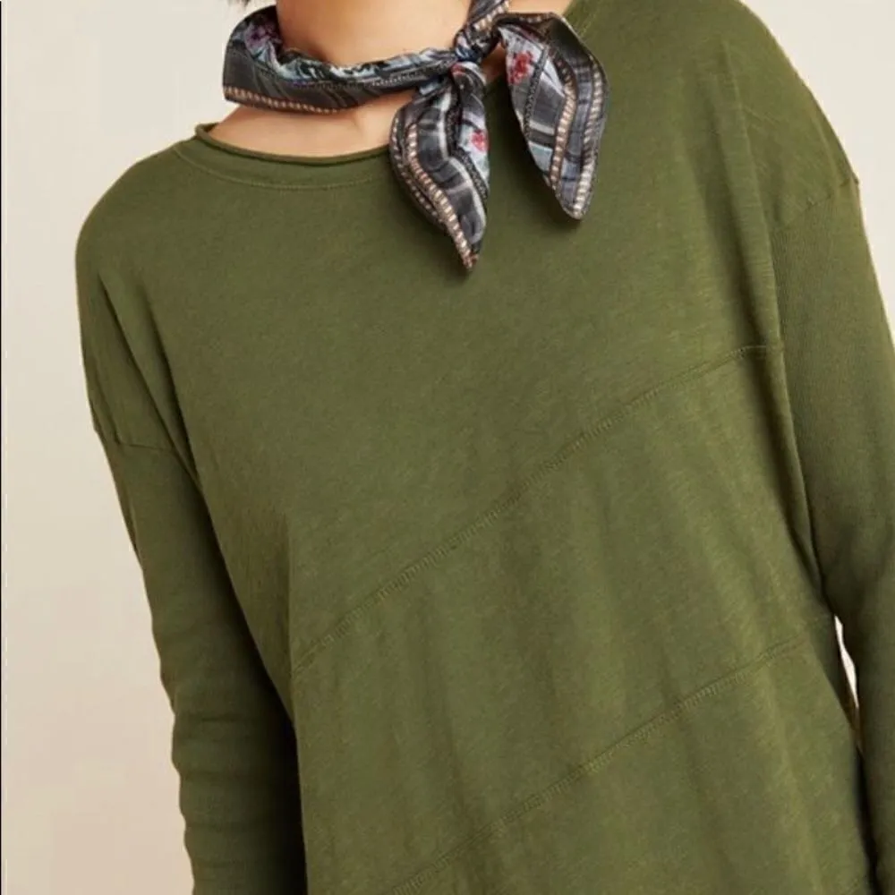 NWT Anthropologie Paula seamed Asymmetrical Tee XS - Image 3