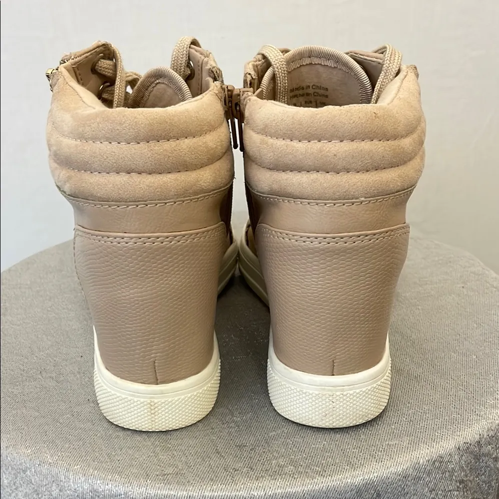 Aldo Nude High-Top Wedge Sneakers – Women’s Size 6    (D7)!! - Image 6