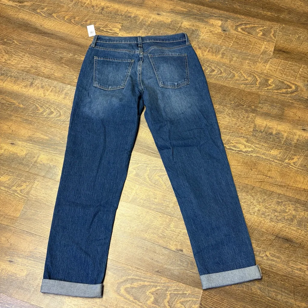 NEW Old Navy Mid Rise Wow Boyfriend Jeans Women’s Size 4 Blue Denim - Image 6