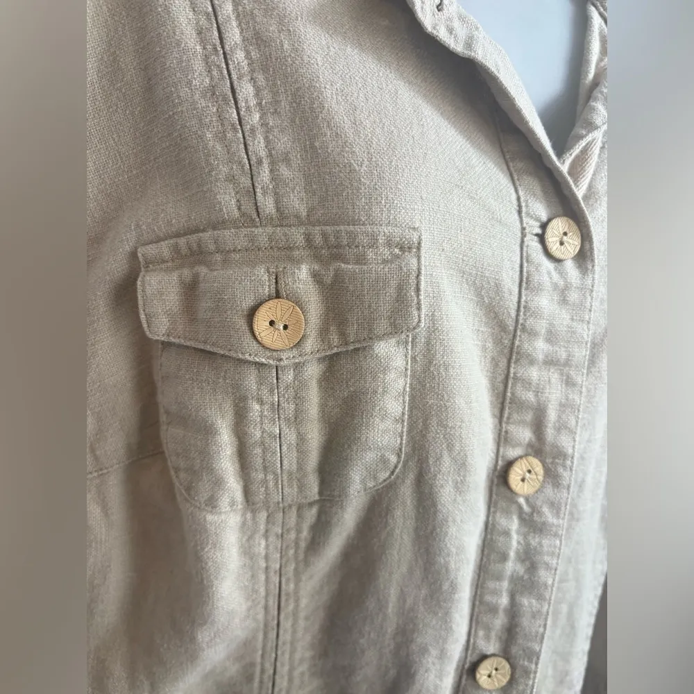 Sigrid Olsen‎ Linen Chore Jacket Size 14 0350 - Image 2