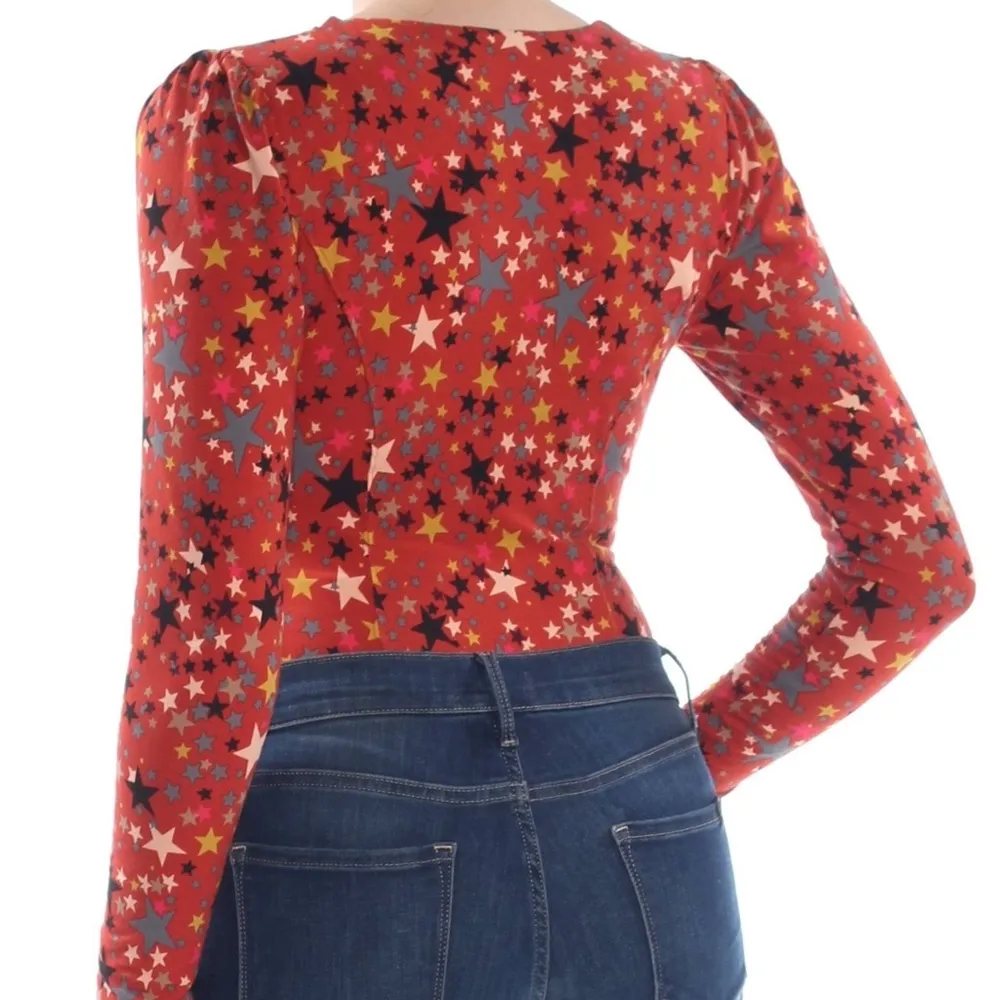 Intimately  Women’s XS Star Print Long Sleeve V-Neck Bodysuit - Image 3