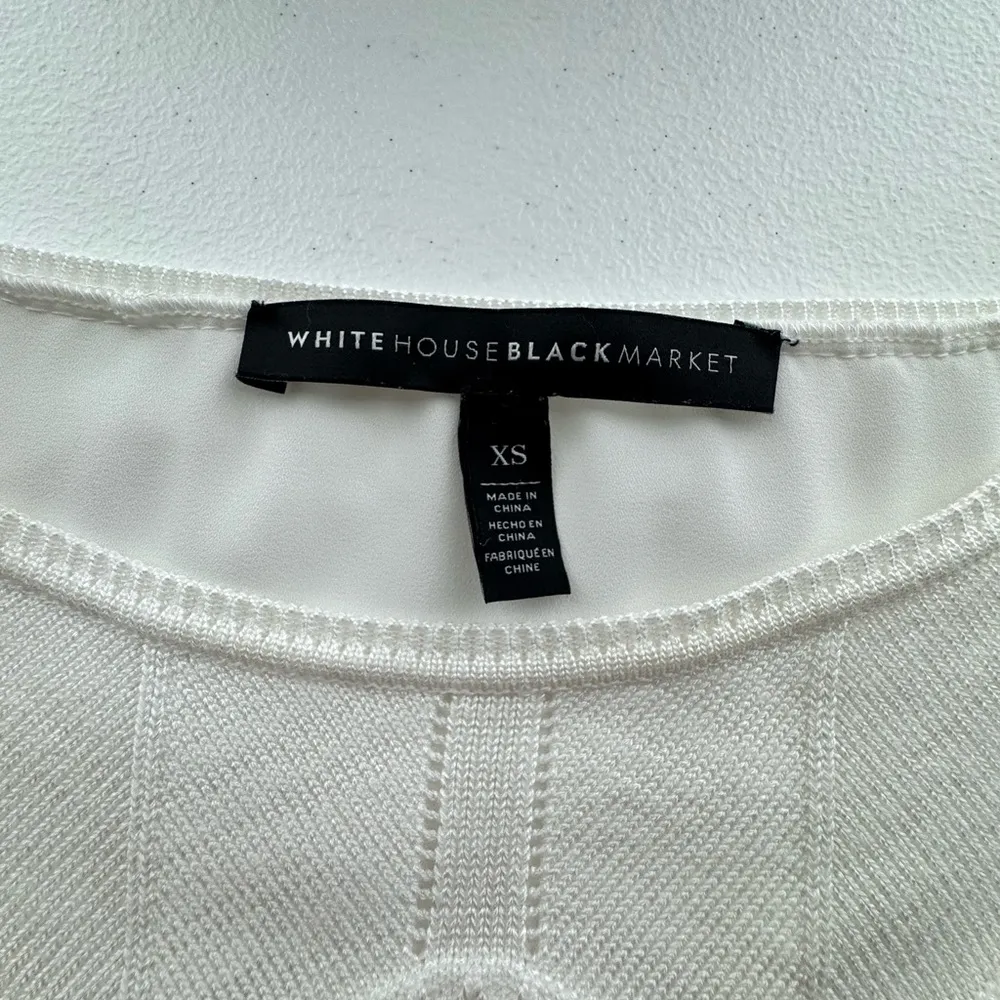 White House Black Market Lace Knit Top Sweater Size XSmall - Image 8