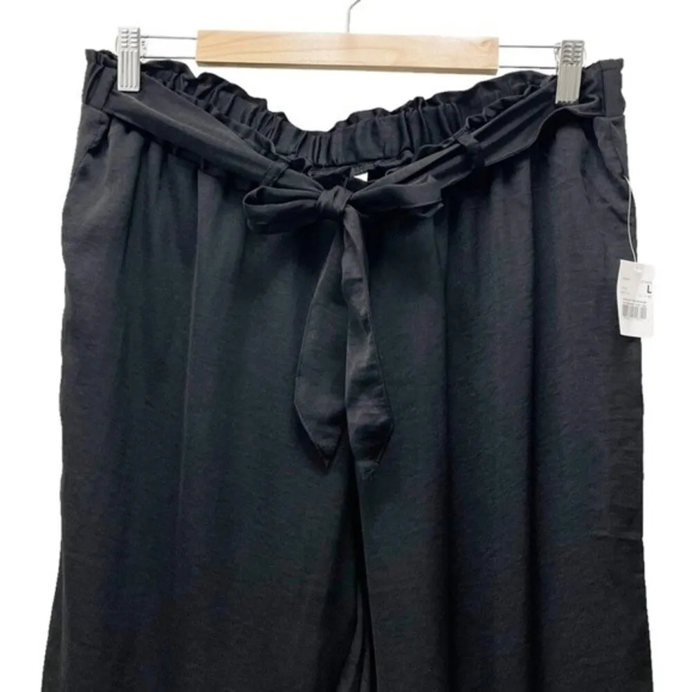 NWT Motherhood Maternity Underbelly Black Satin Jogger Pants Women’s Size Large - Image 7