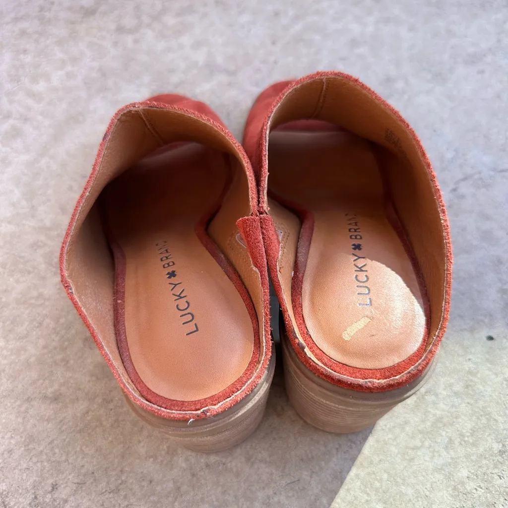 Lucky Brand Women's Rust Suede Mules - Image 3