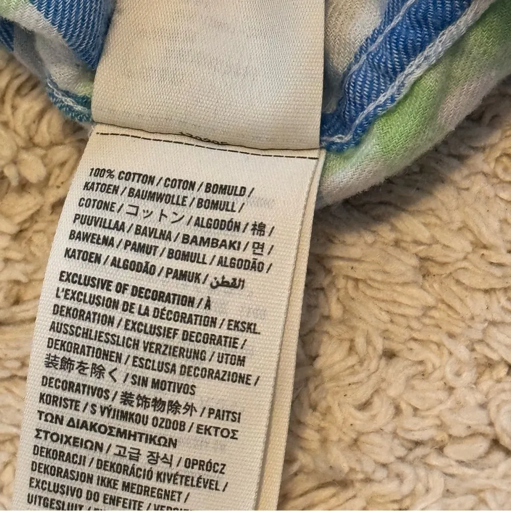 Abercrombie & Fitch Flannel green, blue, white size small - Image 9