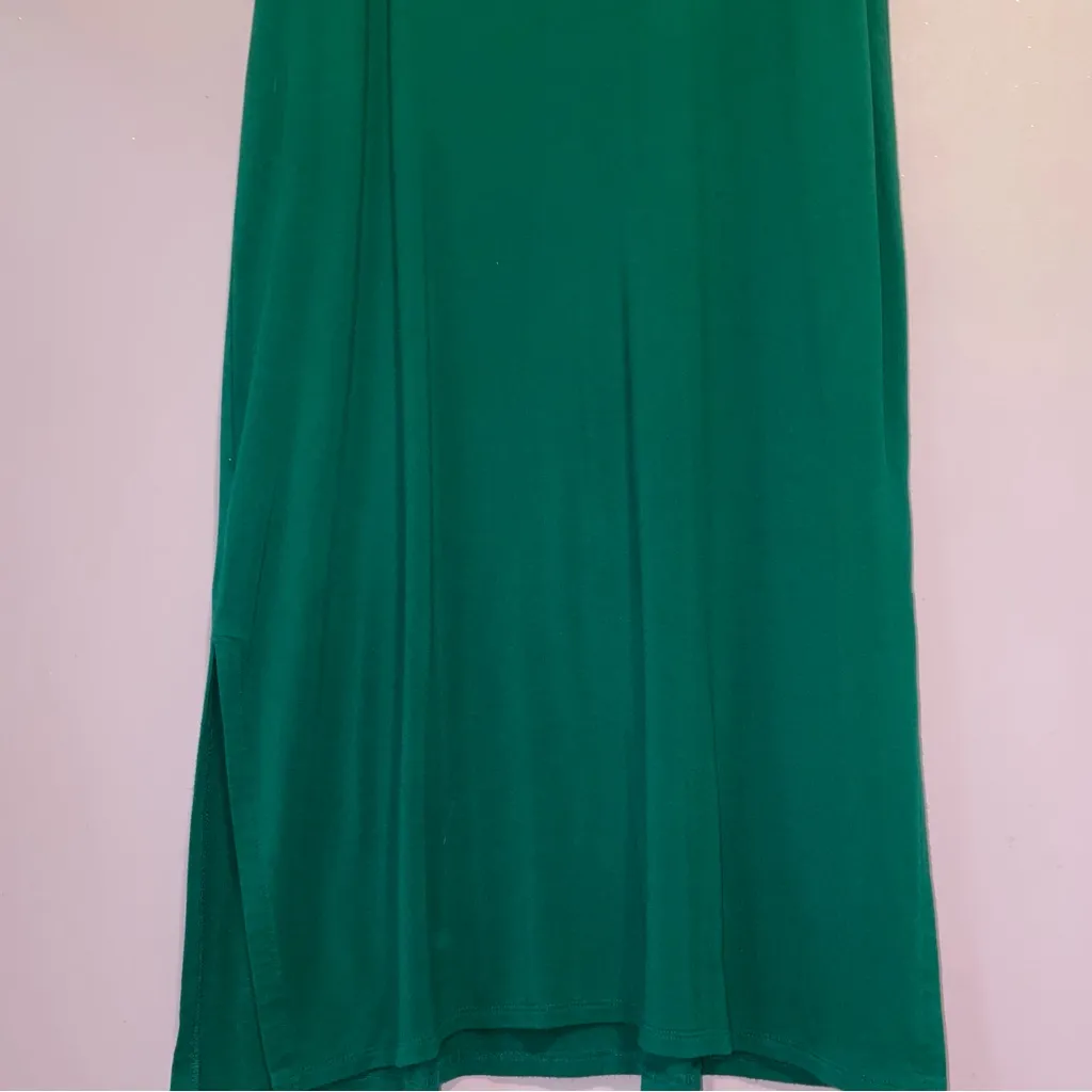 Daily Practice Everyday Midi Dress Women Size XL Soft Stretch Knit Casual Comfy Green - Image 3