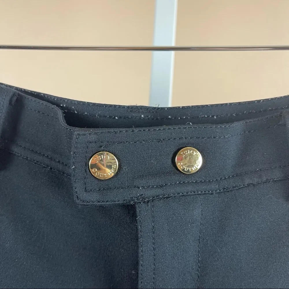 Juicy Couture Size 4 Pitch Black Moto Pants Motorcycle Pants Biker - Image 3