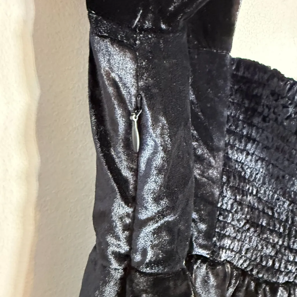 Maeve Anthropologie Sweetheart Velvet Mini Dress Womens Small Black Holiday NWOT - Image 16