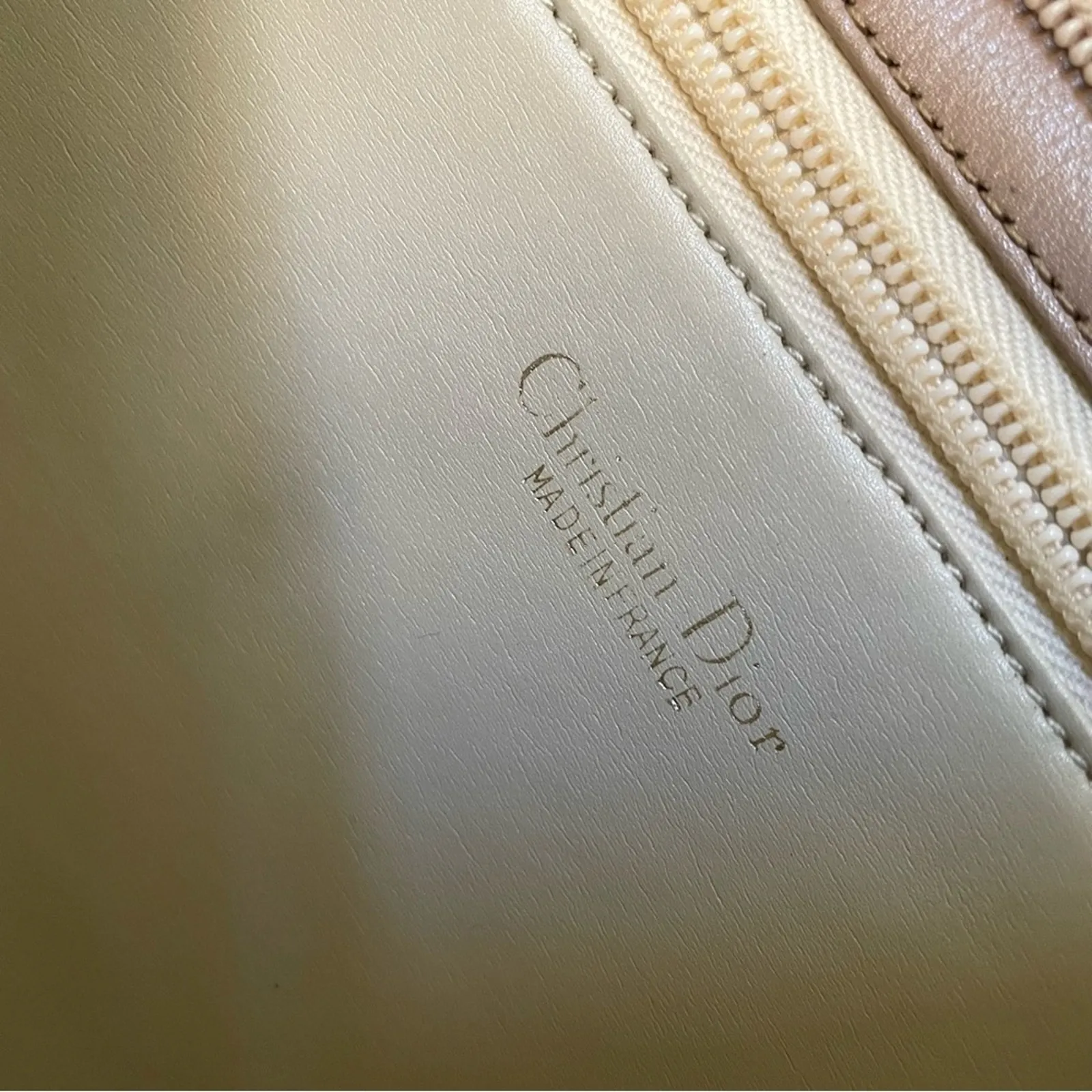 DIOR Christian Dior Taupe / Light Brown Suede Leather Shoulder Bag - Image 3