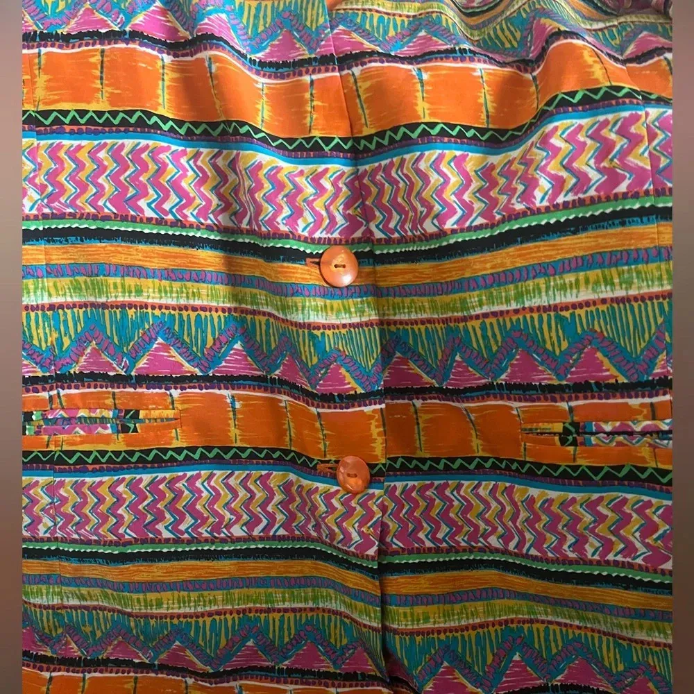 multi-color lightweight 100% silk jacket, size 14 - Image 4