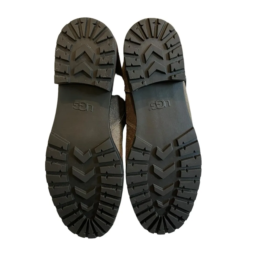 UGG NIELS II WATER RESISTANT Moto Zipper BOOT LEATHER Dove 1095130, Sz 9 - Image 16