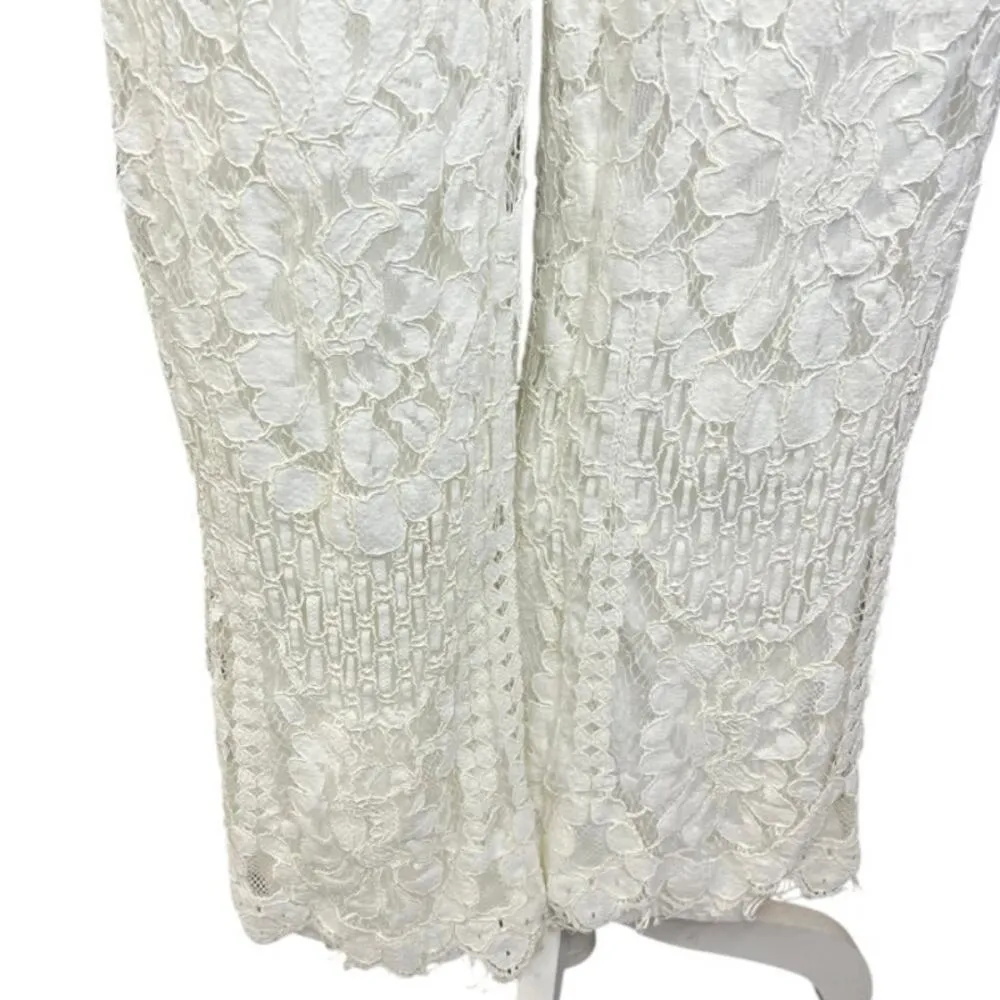Lulu’s white lace sleeveless jumpsuit - Image 4