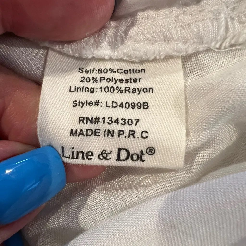 Line And Dot White Large Boho Chic Crochet ‎ Lace Dress Midi Summer Sundress - Image 8