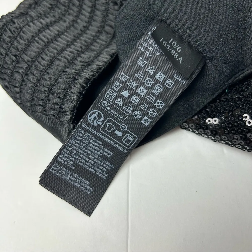 All Saints Leilani Sequin Bralette Black - Image 7