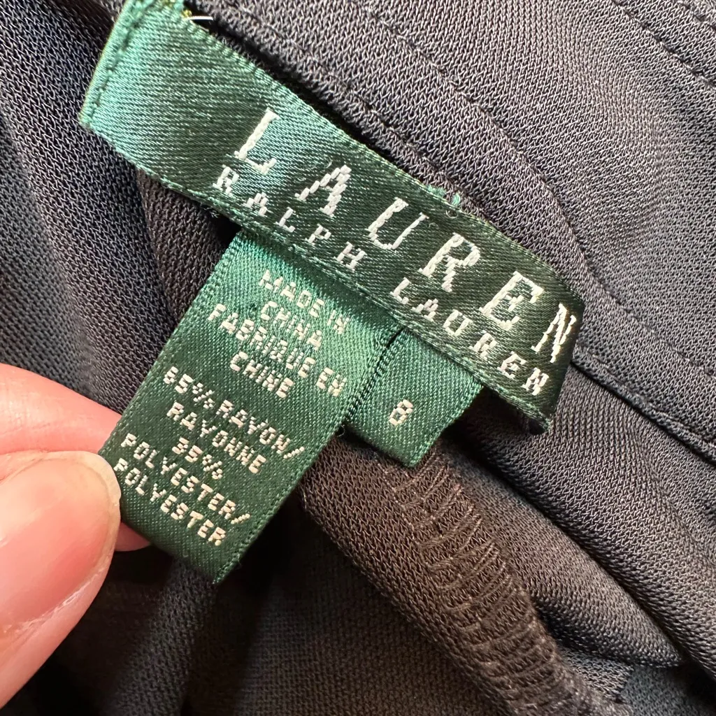 LRL Lauren Ralph Lauren Classic Timeless Elegant Black Sleeveless Dress Size 8 - Image 7