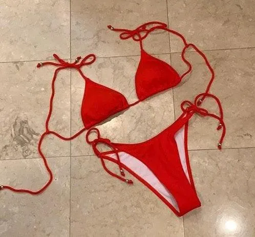 String Bikini Red Size M - Image 4