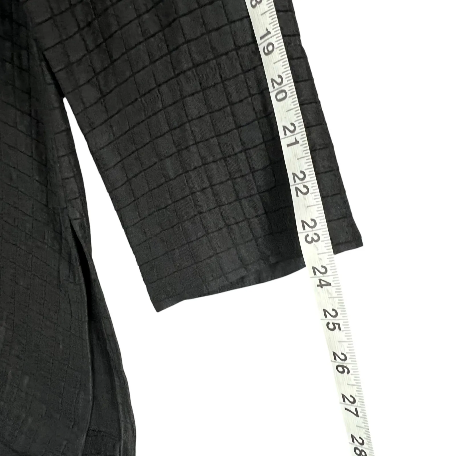 Eileen Fisher Jacket XS Black Silk Crepe Quilted Frog Buttons Mandarin Timeless - Image 11