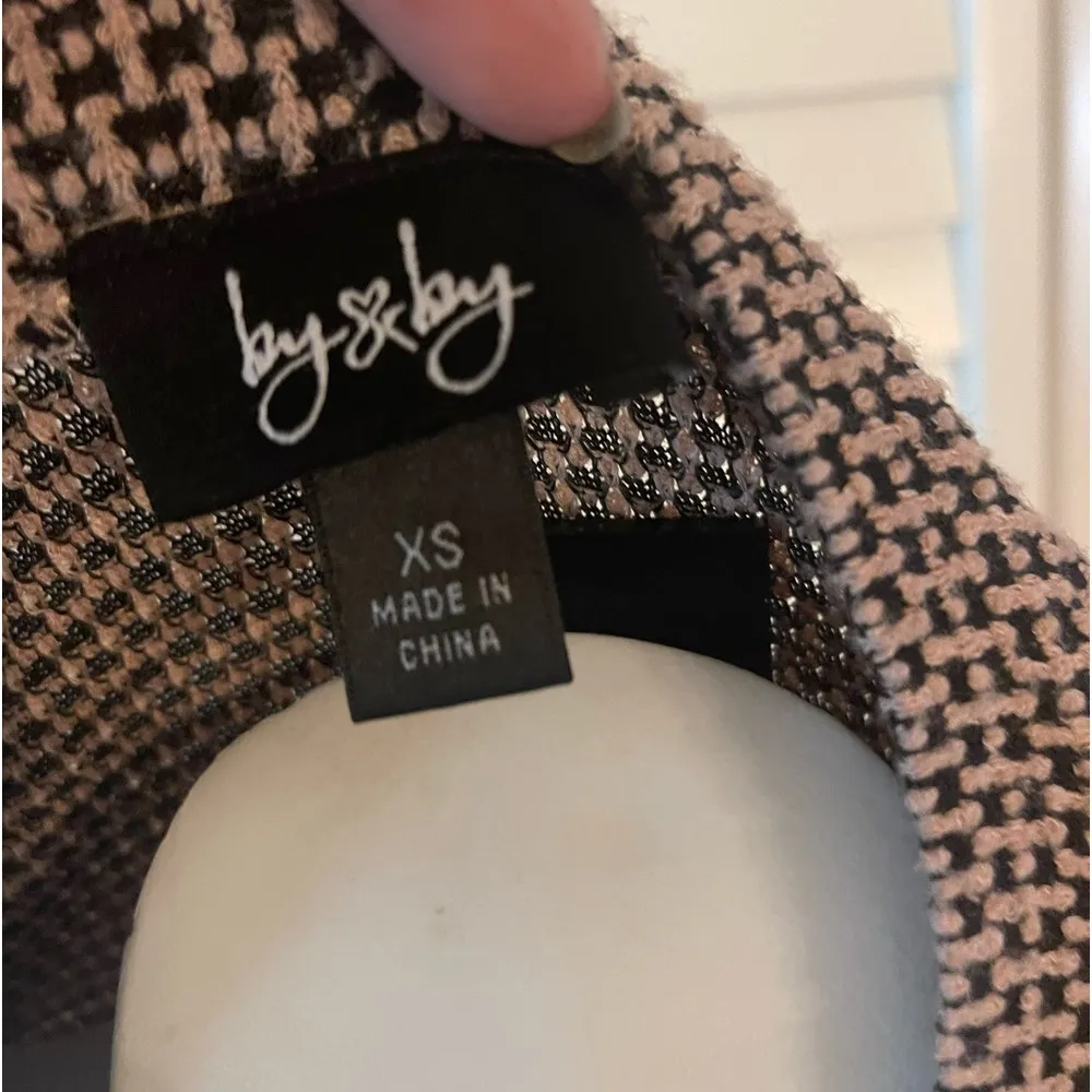 NWT Tan Black Patterned Babydoll Dress Size XS Peek - Image 4