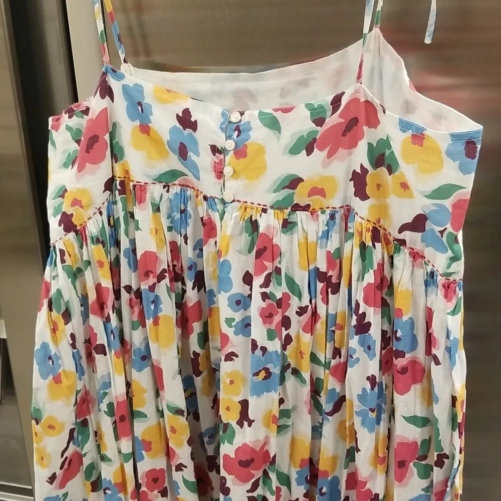 💕THE GREAT💕 The Dainty Dress ~ Midi 100% Cotton Tropical Floral Large L NWT - Image 14
