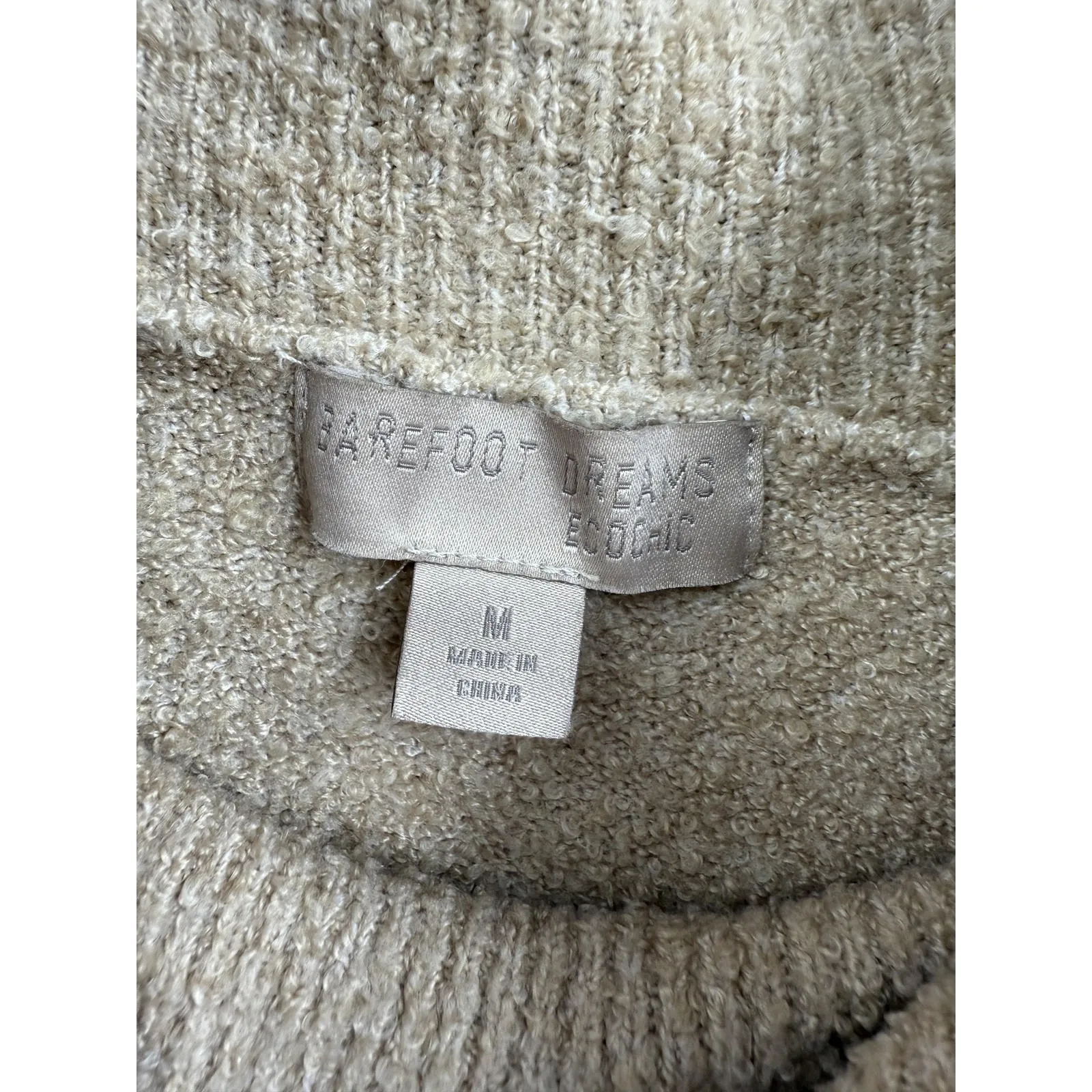 Barefoot Dreams EcoChic Sweater Womens Medium Cowl Neck Pullover BDWNV20803 - Image 2