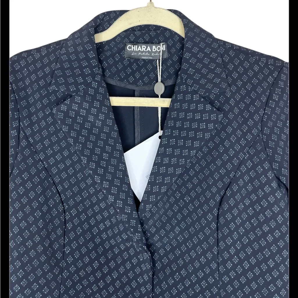 NWT Chiara Boni Fedora Gifedoral Art Deco Diamonds Jacket Blazer Stretch size 8 - Image 2