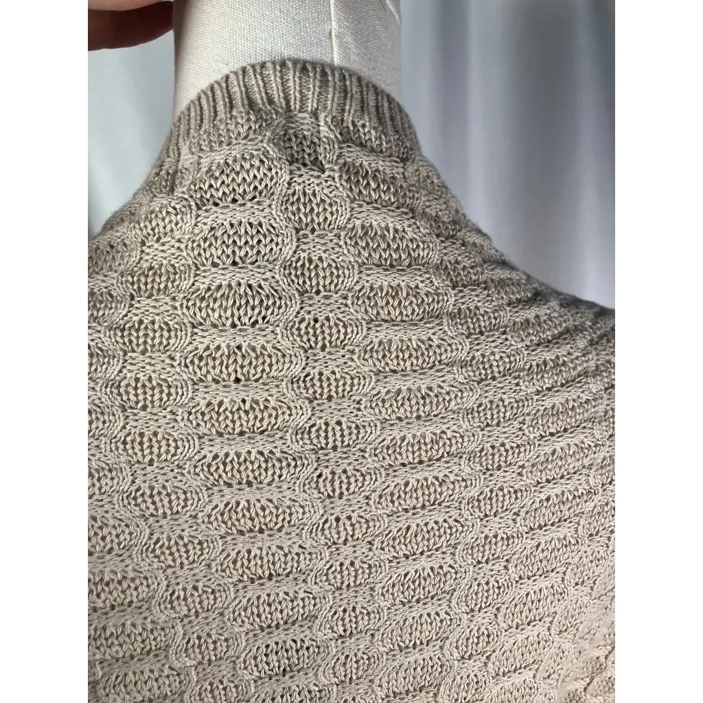 Fenn Wright Manson Beige Knit Cardigan Shrug Sweater Shawl Women's Size L New - Image 4