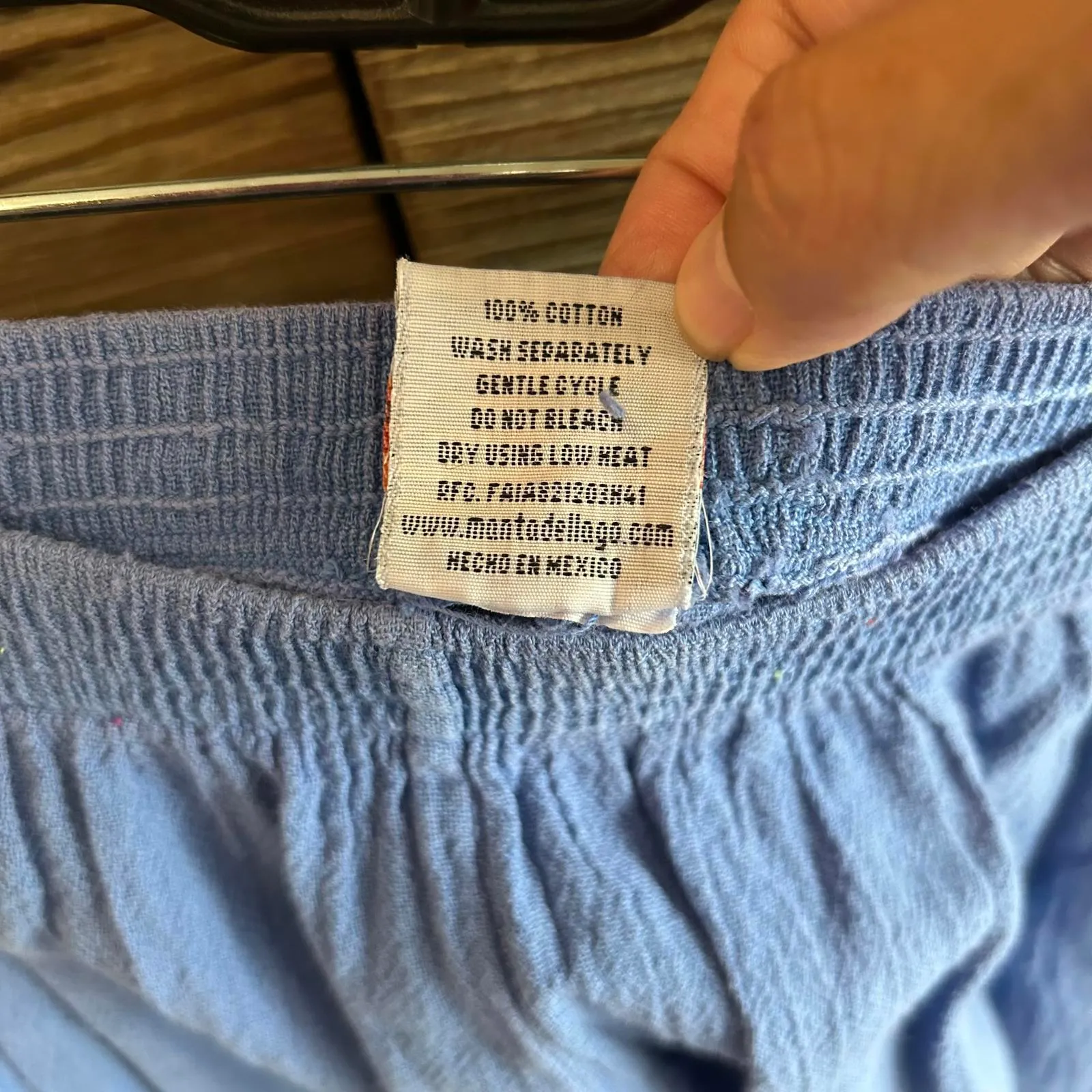 NWT Manta Del Lago Womens Casual Pants Sz Small Light Blue Boho - Image 3