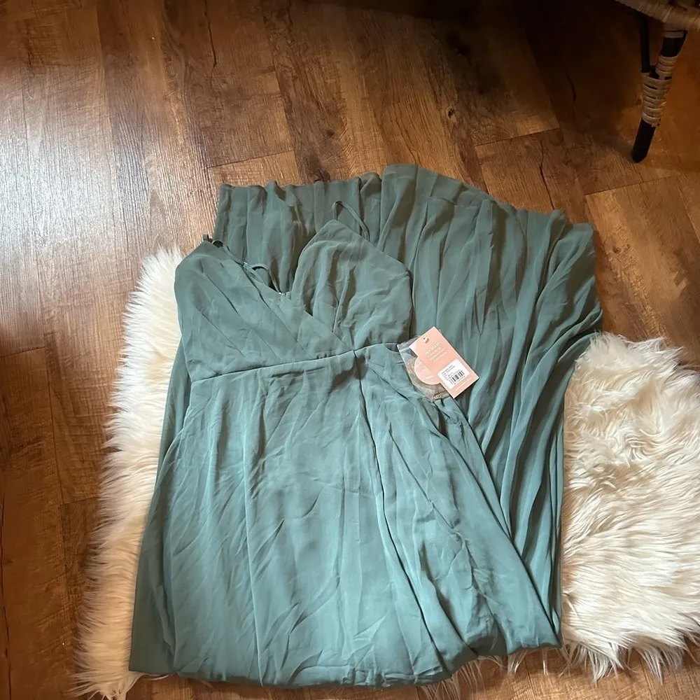 BIRDY GREY Kaia Chiffon Dress In Sea Glass - Image 5