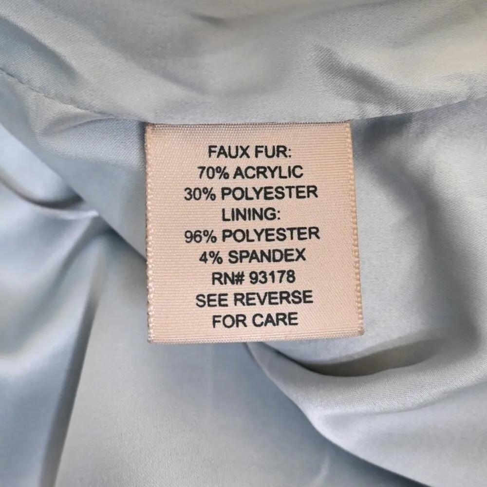 Philosophy Womens M Gray Faux Fur Vest NEW - Image 9