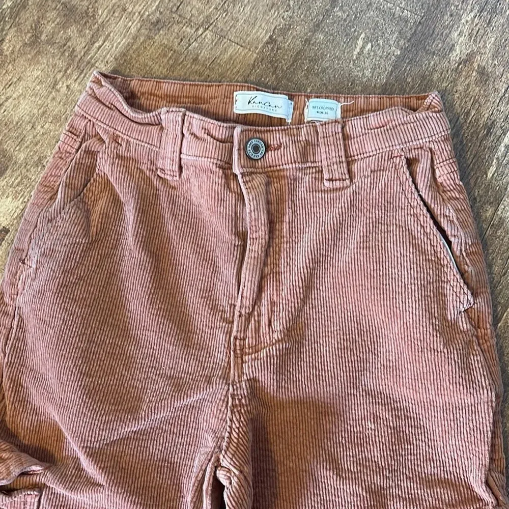 KanCan Signature 90s Cropped Wide Leg Corduroy Cargo Pant Size 25 - Image 7