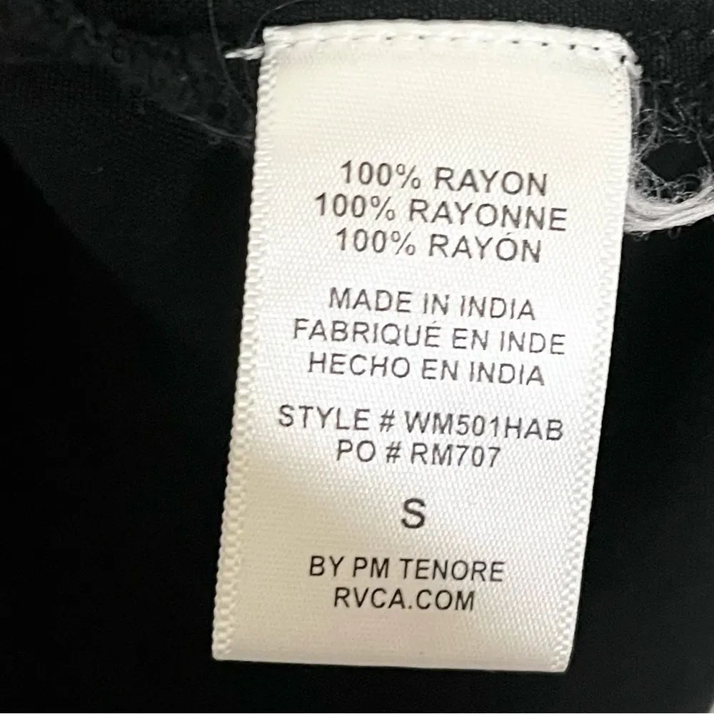 RVCA Women’s Black High Neck Keyhole Halter Tank Top Small Open Back - Image 9