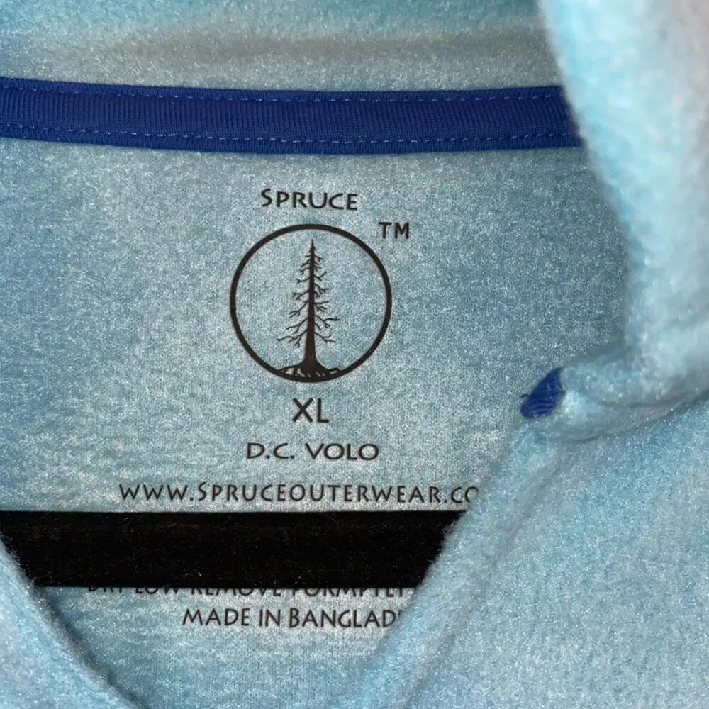 Spruce Blue Fleece V Neck Long Sleeve Mock Neck Top Size XL - Image 6