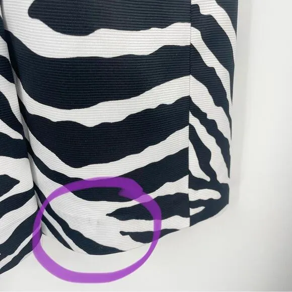 Express‎ Zebra Animal Print Pleated Skirt Size 8 Glam Baddie - Image 6