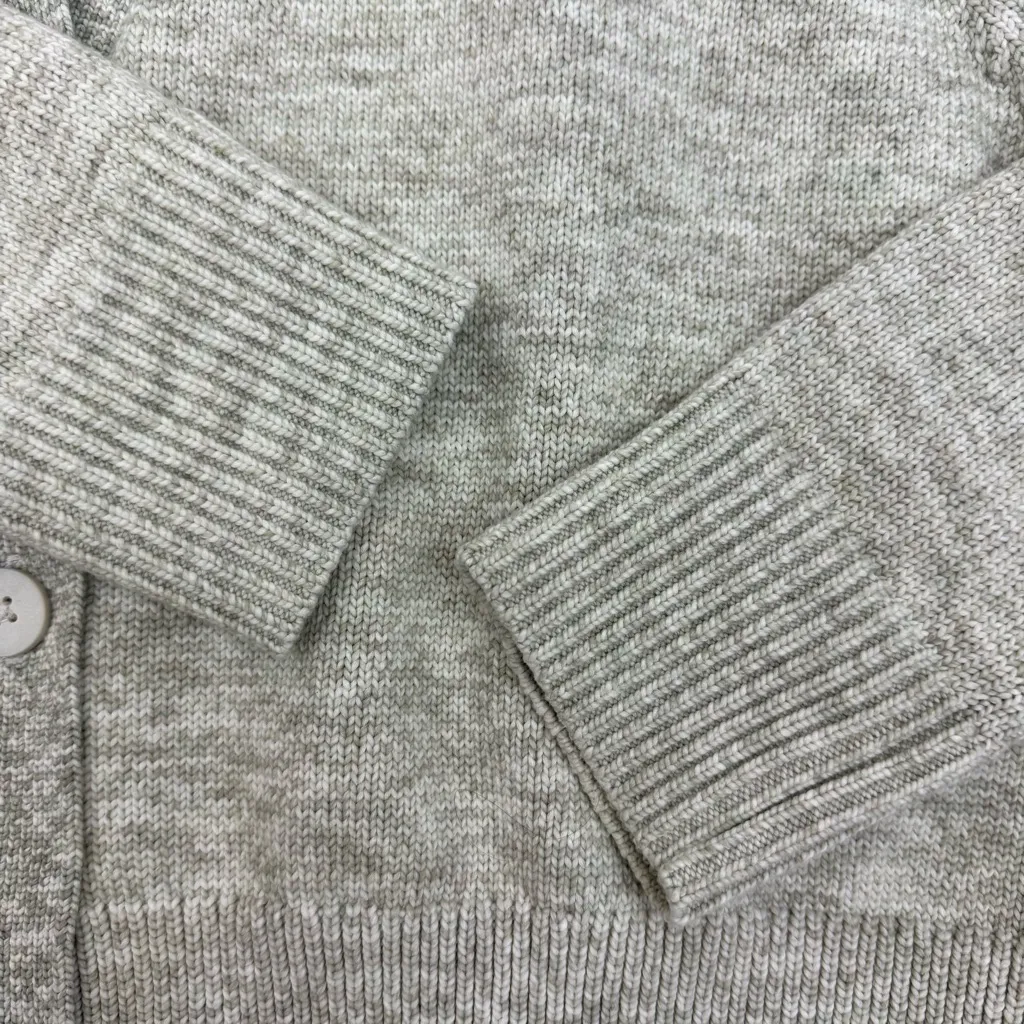 Lululemon Boxy Cotton-Blend V Neck Cardigan  
Bone / White / Raw Linen / Vapor - Image 13