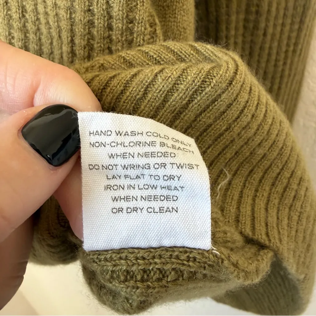 Duffy 100% Cashmere Sweater – Size M Green Size M - Image 5