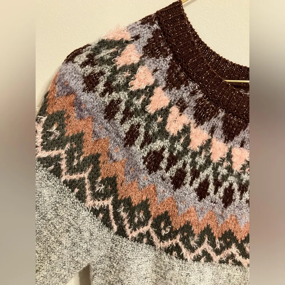 Maurices Fairisle Print Sweater Dress Womens Size Small - Image 3