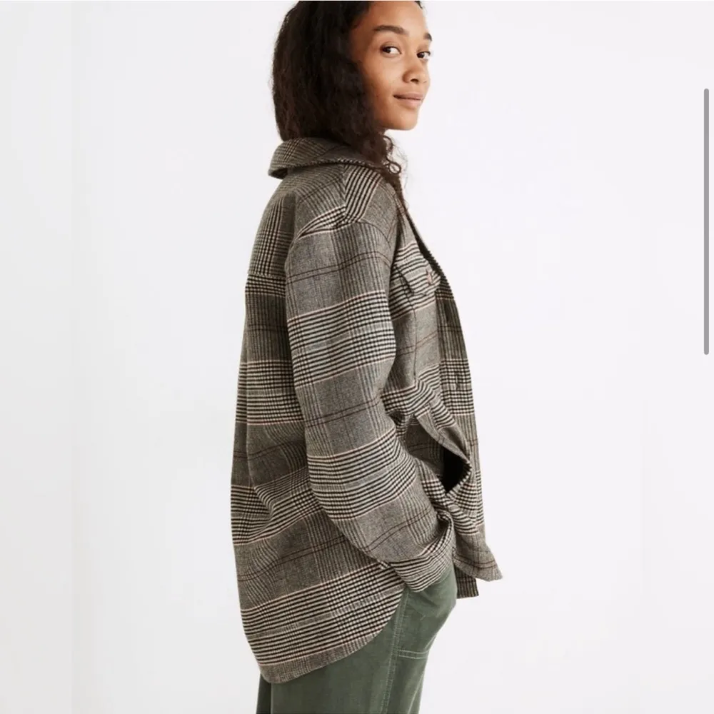 Madewell Bonded Flannel Shirt Jacket Shacket Cohancy Plaid Small Heritage - Image 9