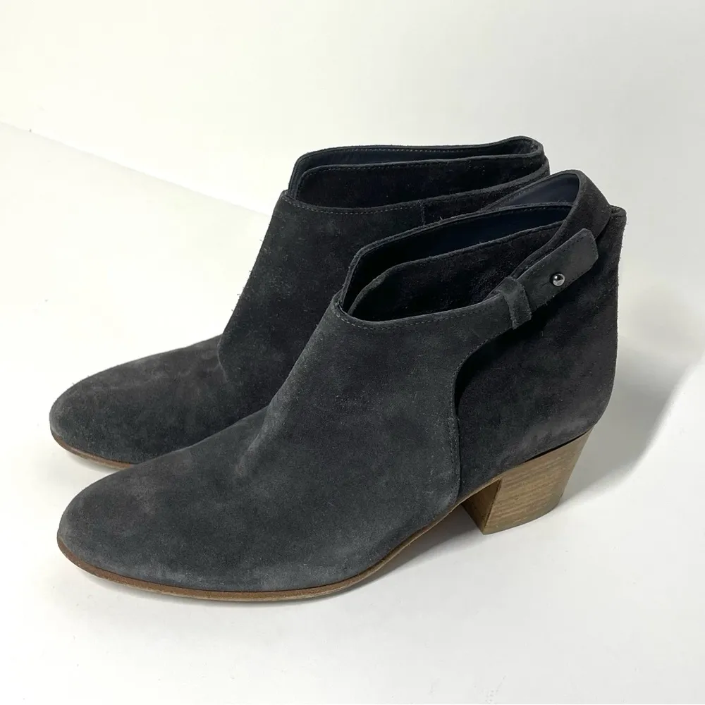 Vince Harriet Suede Gray Limestone Booties Size 7M - Image 4