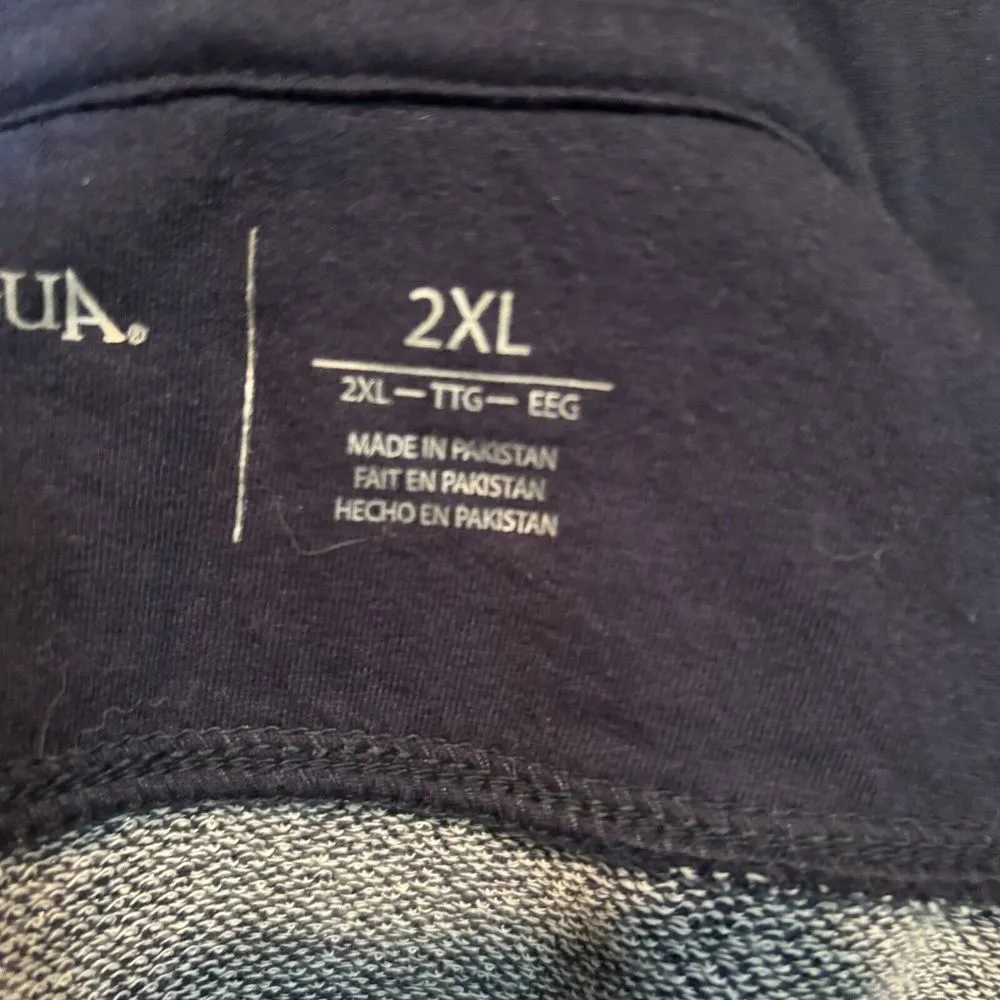 Atlanta Braves Women's Antigua Navy Brushed Metallic Victory Full-Zip Hoodie 2XL - Image 4