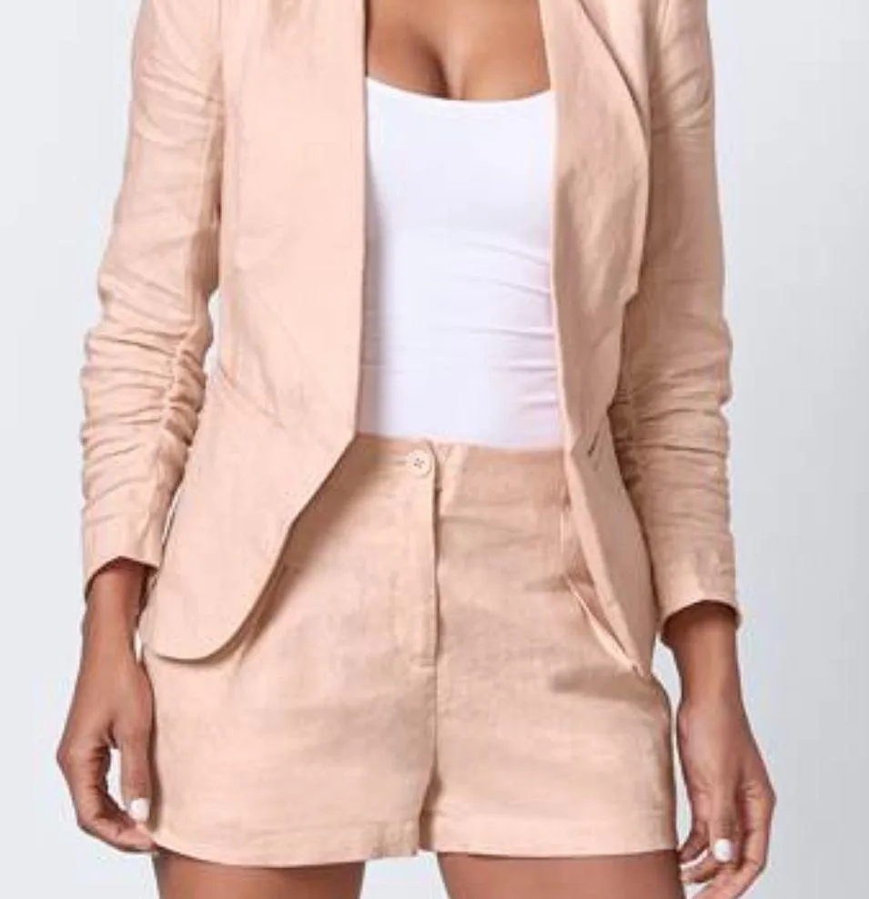 ANN TAYLOR LOFT shorts linen & cotton floral high waisted zipper front - Image 2