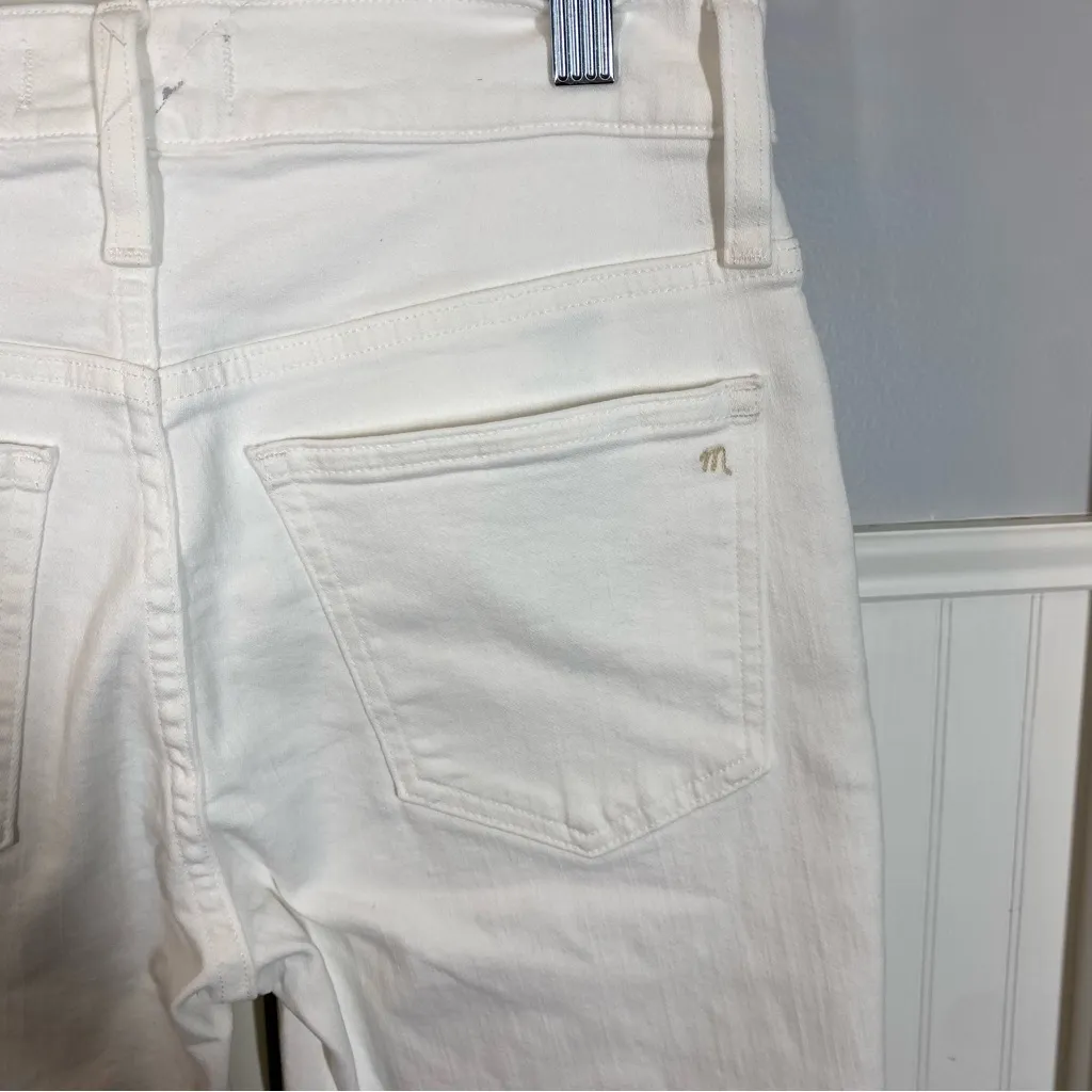 Madewell Petite‎ Kick Out Crop Jeans size 26P Petite in pure white nwt spring - Image 4