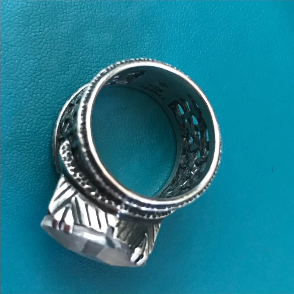 Silpada Zirconia Sterling Silver Ring Size 5 - Image 7